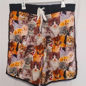 Board Shorts Swim Trunks Cat Faces size XL